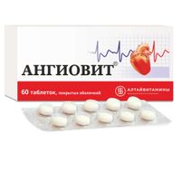 Ангиовит таблетки п/о 60шт миниатюра фото №2 Ангиовит таблетки п/о 60шт миниатюра фото №2