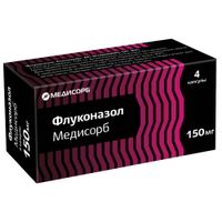 Флуконазол Медисорб капсулы 150мг 4шт Флуконазол Медисорб капсулы 150мг 4шт