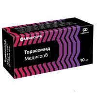 Торасемид Медисорб таблетки 10мг 60шт