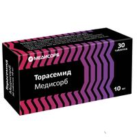 Торасемид Медисорб таблетки 10мг 30шт