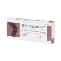 Интраджект раствор для в/суст введ. шприц 2,2% 2мл Интраджект раствор для в/суст введ. шприц 2,2% 2мл