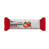 Аскорбинка для детей с 3 лет вкус клубники ABC Healthy Food таблетки 3г 10шт Аскорбинка для детей с 3 лет вкус клубники ABC Healthy Food таблетки 3г 10шт