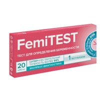 Тест для определения беременности суперчувствительный FEMiTEST/ФЕМиТЕСТ 20мМЕ Тест для определения беременности суперчувствительный FEMiTEST/ФЕМиТЕСТ 20мМЕ