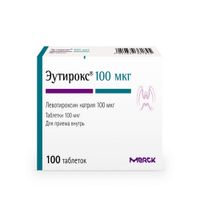 Эутирокс таблетки 100мкг 100шт Эутирокс таблетки 100мкг 100шт