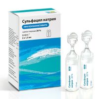 Сульфацил натрия капли глазные 20% 1,5мл 2шт
