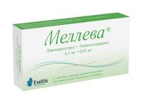Меллева таблетки п/о плен. 0,1мг+0,2мг 21шт