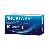 Лиокталь суппозитории ректальные 250мг 10шт миниатюра фото №2