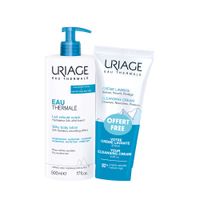 Набор Eau Thermale Uriage/Урьяж: Молочко для тела увлажняющее фл. 500мл+Крем очищающий пенящийся туба 200мл