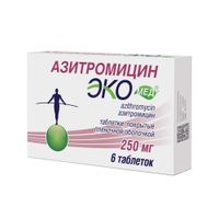 Азитромицин Экомед таблетки, покрытые пленочной оболочкой 250мг 6шт Азитромицин Экомед таблетки, покрытые пленочной оболочкой 250мг 6шт