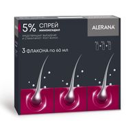 Спрей Alerana (Алерана) 5% для наружного применения 60 мл 3шт миниатюра фото №2