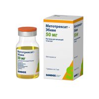 Метотрексат-Эбеве раствор для инъекций 10мг/мл 5мл Метотрексат-Эбеве раствор для инъекций 10мг/мл 5мл