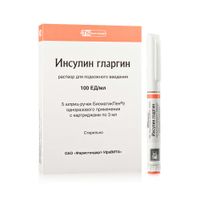 Инсулин гларгин раствор для п/к введ. картридж в шприц-ручке БиоматикПен 2 100ЕД/мл 3мл 5шт миниатюра фото №2 Инсулин гларгин раствор для п/к введ. картридж в шприц-ручке БиоматикПен 2 100ЕД/мл 3мл 5шт миниатюра фото №2