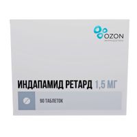 Индапамид ретард таблетки с пролонгированным высвобождением п/о плен. 1,5мг 90шт миниатюра фото №3 Индапамид ретард таблетки с пролонгированным высвобождением п/о плен. 1,5мг 90шт миниатюра фото №3