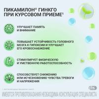 Пикамилон Гинкго капсулы 40мг+20мг 30шт миниатюра фото №2 Пикамилон Гинкго капсулы 40мг+20мг 30шт миниатюра фото №2