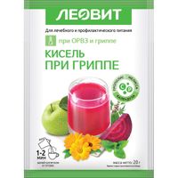Кисель при гриппе Леовит пак. 20г 5шт миниатюра фото №2