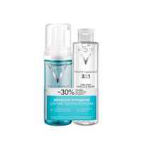 Набор Vichy/Виши: Пенка очищающая Eau Thermale фл. 150мл+Вода мицеллярная для чувствительной кожи 3 в 1 фл. 200мл