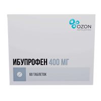 Ибупрофен таблетки, покрытые пленочной оболочкой 400мг 60шт миниатюра
