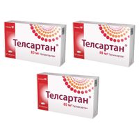 3Х Телсартан таблетки 80мг 30шт