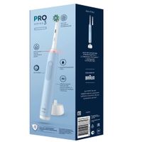 Набор Oral-B/Орал-би: Щетка зубная электрическая голубая с зарядкой 3757 Pro 3 тип 3772+Насадка сменная Pro CrossAction миниатюра фото №4