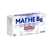 Магне В6 Форте таблетки п/о плен. 100мг+10мг 60шт миниатюра фото №2