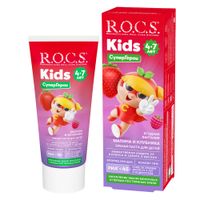 Паста зубная малина и клубника для детей от 4 до 7 лет Kids R.O.C.S./РОКС 45г миниатюра Паста зубная малина и клубника для детей от 4 до 7 лет Kids R.O.C.S./РОКС 45г миниатюра