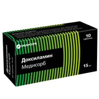 Доксиламин Медисорб таблетки, покрытые пленочной оболочкой 15мг 10шт