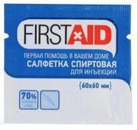 Салфетка спиртовая антисептическая First Aid/Ферстэйд 60x60мм 20шт