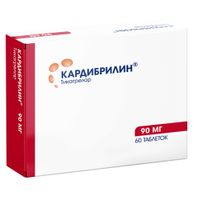 Кардибрилин таблетки, покрытые пленочной оболочкой 90мг 60шт Кардибрилин таблетки, покрытые пленочной оболочкой 90мг 60шт