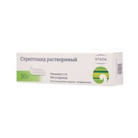 Стрептоцид растворимый линимент 5% 30г Стрептоцид растворимый линимент 5% 30г