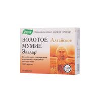 Мумие Золотое Алтайское Эвалар таблетки 0,2г 20шт миниатюра