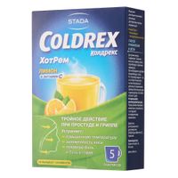Колдрекс ХотРем вкус лимона порошок для приг. раствора для приема внутрь пак. 5г 5шт