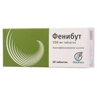 Фенибут таблетки 250мг 20шт