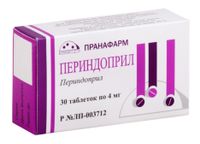 Периндоприл таблетки 4мг 30шт Периндоприл таблетки 4мг 30шт