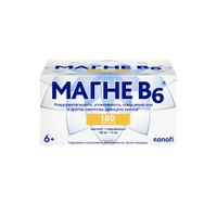 Магне В6 таблетки п/о 48мг+5мг 180шт Магне В6 таблетки п/о 48мг+5мг 180шт