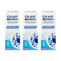 3Х Раствор офтальмологический увлажняющий Скайвижн фл.-кап. 10мл