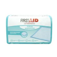Пеленки медицинские впитывающие First Aid/Ферстэйд 60х60см 5шт миниатюра Пеленки медицинские впитывающие First Aid/Ферстэйд 60х60см 5шт миниатюра