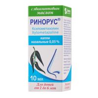 Ринорус капли назальные 0,05% 10мл Ринорус капли назальные 0,05% 10мл