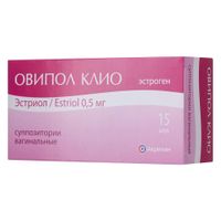 Овипол Клио суппозитории вагинал. 0,5мг 15шт Овипол Клио суппозитории вагинал. 0,5мг 15шт