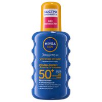 Спрей солнцезащитный увлажняющий SPF50+ Sun Nivea/Нивея фл. 200мл (85669) Спрей солнцезащитный увлажняющий SPF50+ Sun Nivea/Нивея фл. 200мл (85669)