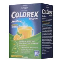 Колдрекс ХотРем вкус лимона порошок для приг. раствора для приема внутрь пак. 5г 10шт Колдрекс ХотРем вкус лимона порошок для приг. раствора для приема внутрь пак. 5г 10шт