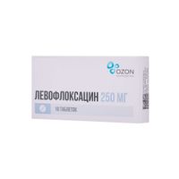 Левофлоксацин таблетки п/о плен. 250мг 10шт Левофлоксацин таблетки п/о плен. 250мг 10шт