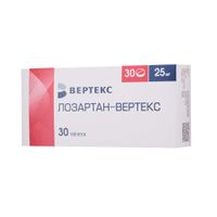 Лозартан-Вертекс таблетки п/о плен. 25мг 30шт