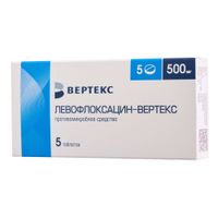 Левофлоксацин таблетки п/о плен. 500мг 5шт Левофлоксацин таблетки п/о плен. 500мг 5шт