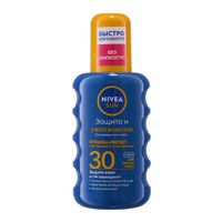 Спрей солнцезащитный Защита и увлажнение SPF30 Sun Nivea/Нивея фл. 200мл Спрей солнцезащитный Защита и увлажнение SPF30 Sun Nivea/Нивея фл. 200мл