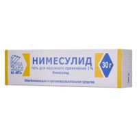 Нимесулид гель для наружного применения 1% 30г