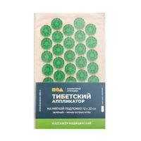 Иппликатор Кузнецова тибетский на мягкой подложке зеленый 12x22см Иппликатор Кузнецова тибетский на мягкой подложке зеленый 12x22см