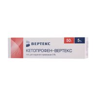 Кетопрофен-Вертекс гель для наружного применения 5% 50г Кетопрофен-Вертекс гель для наружного применения 5% 50г