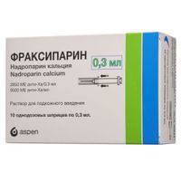 Фраксипарин раствор для п/к введ. шприц 9500анти-Ха МЕ/мл (2850МЕ) 0,3мл 10шт миниатюра