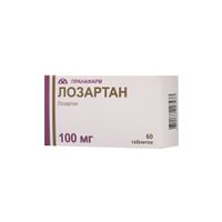 Лозартан таблетки, покрытые пленочной оболочкой 100мг 60шт