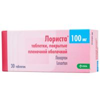 Лориста таблетки п/о плен. 100мг 30шт Лориста таблетки п/о плен. 100мг 30шт